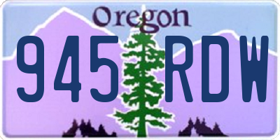 OR license plate 945RDW
