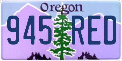 OR license plate 945RED