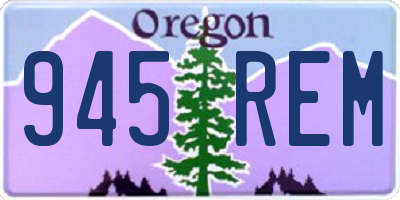 OR license plate 945REM