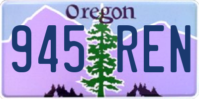 OR license plate 945REN