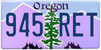 OR license plate 945RET