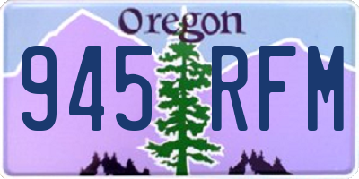 OR license plate 945RFM