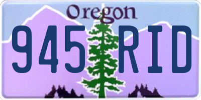 OR license plate 945RID