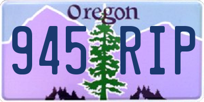 OR license plate 945RIP