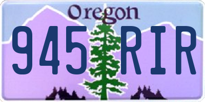 OR license plate 945RIR