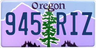 OR license plate 945RIZ