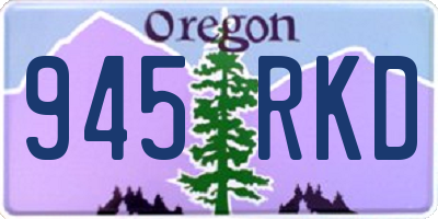 OR license plate 945RKD