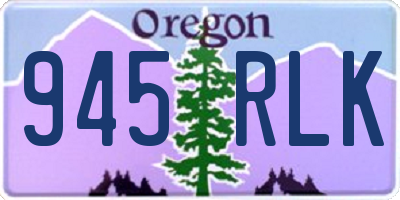 OR license plate 945RLK