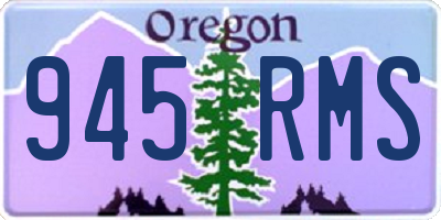 OR license plate 945RMS