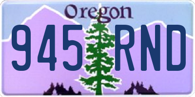 OR license plate 945RND