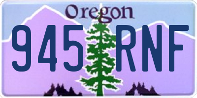 OR license plate 945RNF