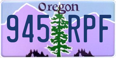 OR license plate 945RPF