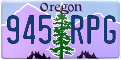 OR license plate 945RPG