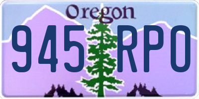 OR license plate 945RPO