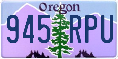 OR license plate 945RPU