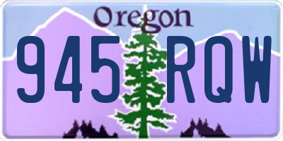 OR license plate 945RQW