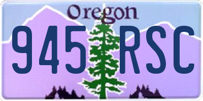 OR license plate 945RSC