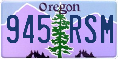 OR license plate 945RSM