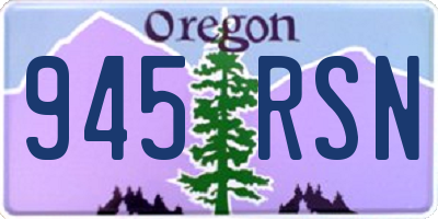 OR license plate 945RSN