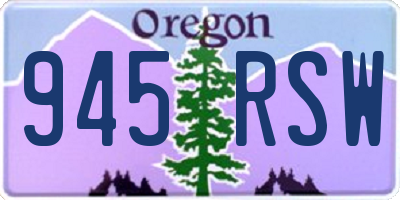 OR license plate 945RSW