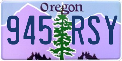 OR license plate 945RSY