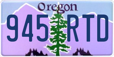 OR license plate 945RTD
