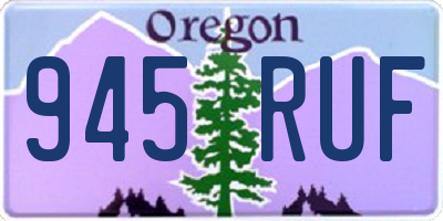 OR license plate 945RUF