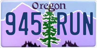 OR license plate 945RUN