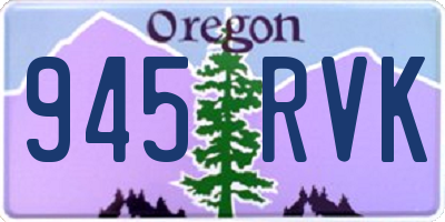 OR license plate 945RVK