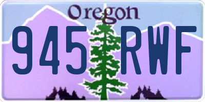 OR license plate 945RWF