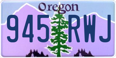 OR license plate 945RWJ