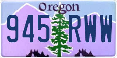 OR license plate 945RWW