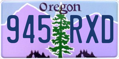 OR license plate 945RXD