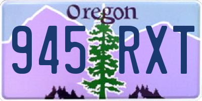 OR license plate 945RXT