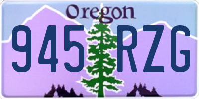 OR license plate 945RZG