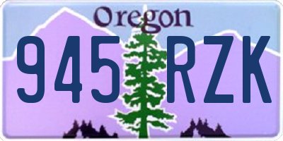 OR license plate 945RZK