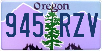 OR license plate 945RZV