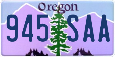OR license plate 945SAA