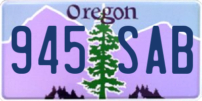 OR license plate 945SAB