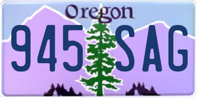 OR license plate 945SAG