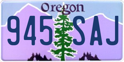 OR license plate 945SAJ