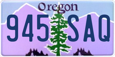 OR license plate 945SAQ