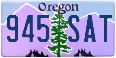 OR license plate 945SAT