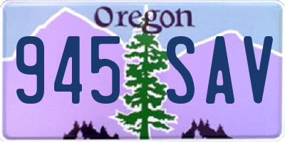 OR license plate 945SAV