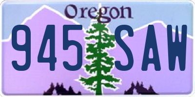 OR license plate 945SAW