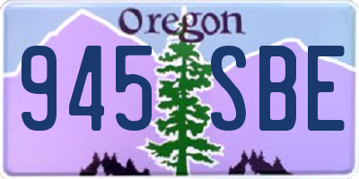 OR license plate 945SBE