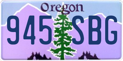 OR license plate 945SBG