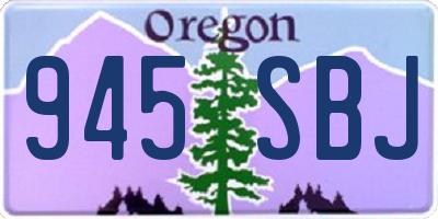 OR license plate 945SBJ