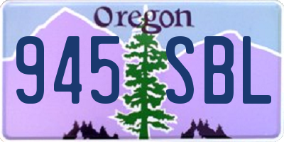 OR license plate 945SBL