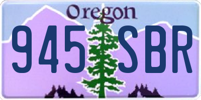 OR license plate 945SBR